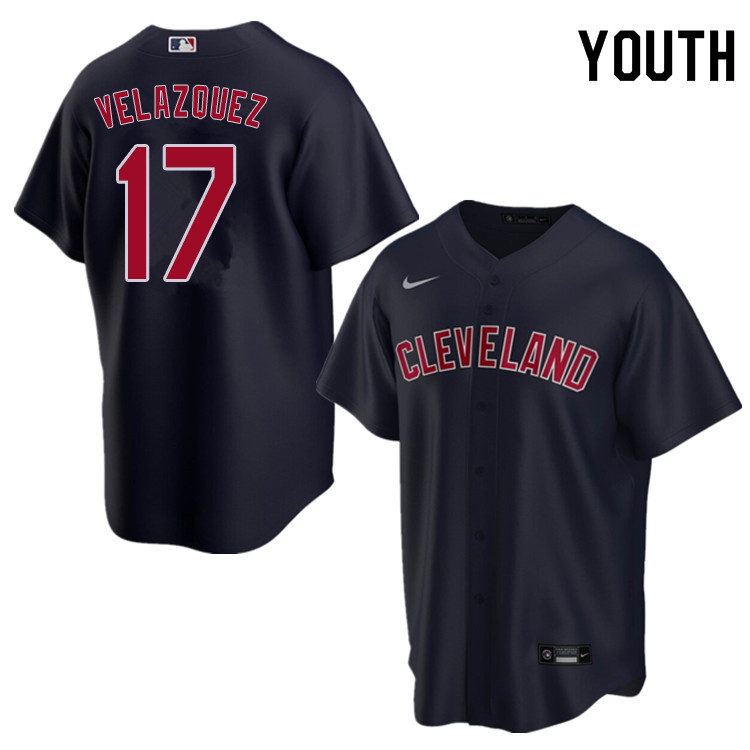 Nike Youth #17 Andrew Velazquez Cleveland Indians Baseball Jerseys Sale-Navy